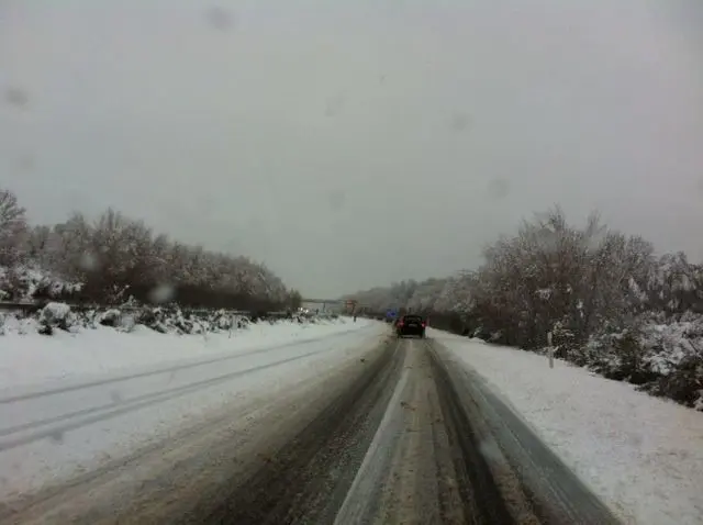 Foto de archivo de nieve en Sanabria