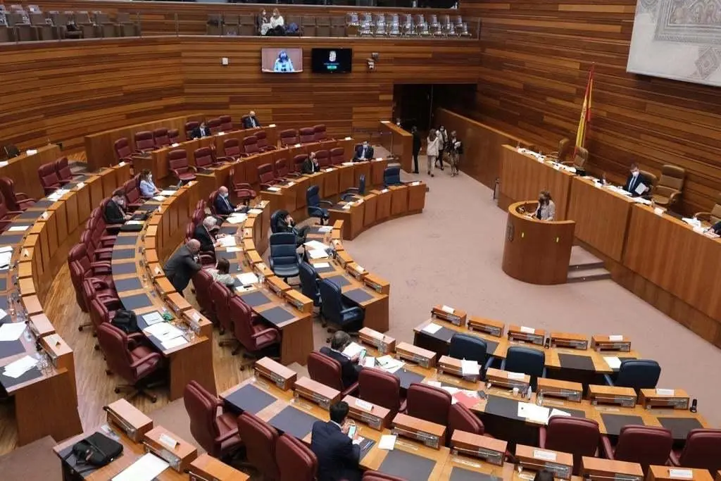 Sesión plenaria en las Cortes de CyL