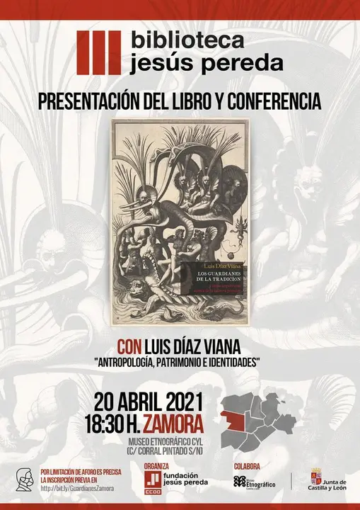 Cartel de presentación del libro “Los guardianes de la tradición”