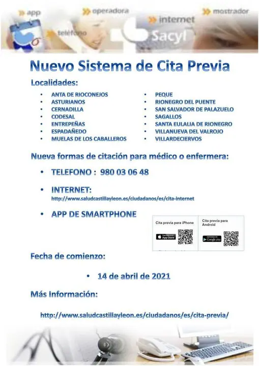 Cartel nuevo sistema de cita previa