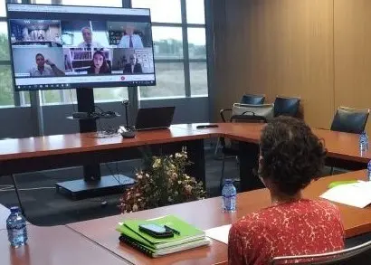 Un momento de la reunión.