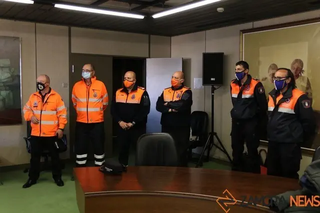 Protección Civil en las dependencias de la Junta en Zamora.
