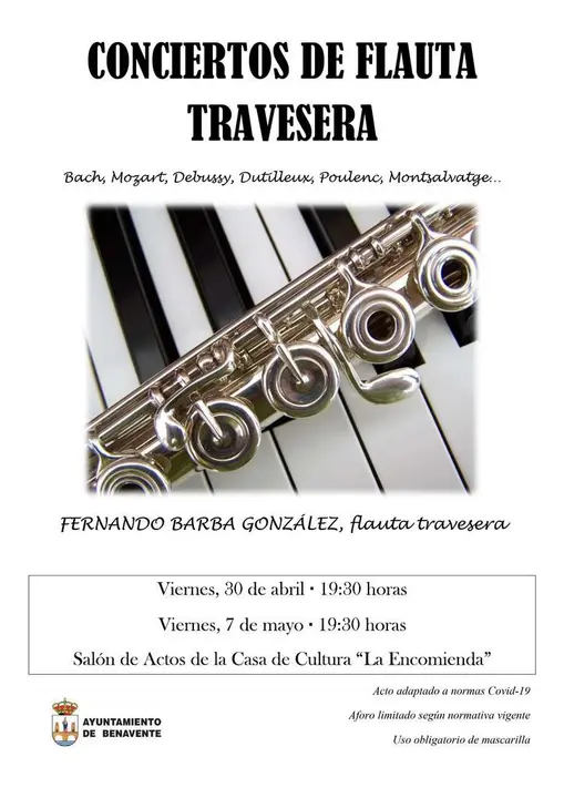 Cartel CONCIERTOS FLAUTA TRAVESERA