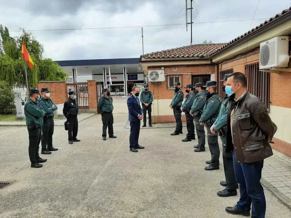 Ángel Blanco en su visita a Bermillo de Sayago
