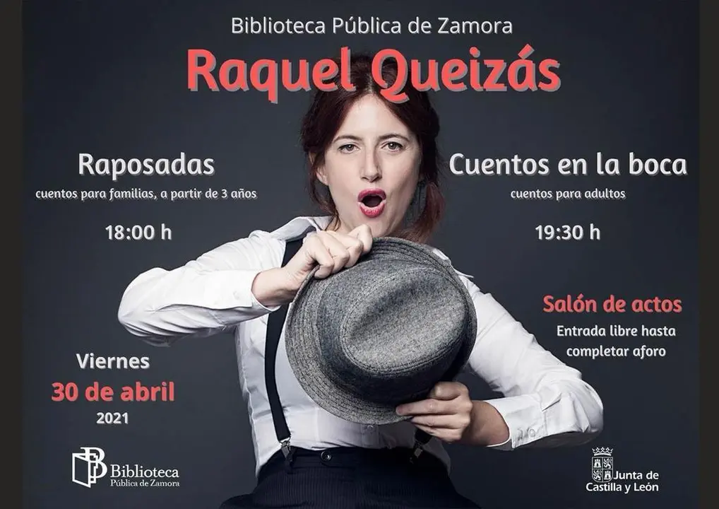 Cartel de los espectáculos de Raquel Queizás.