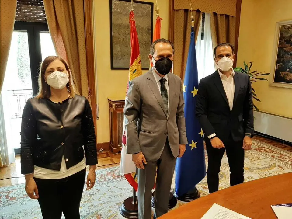 El subdelegado del Gobierno en la recepción de esta misma mañana.