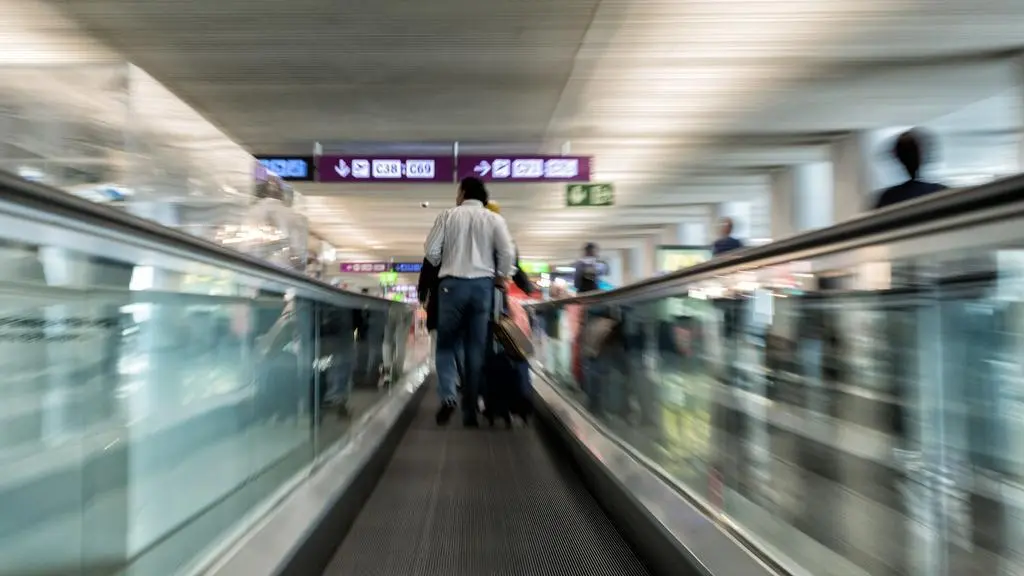 Pasajero en el aeropuerto de Palma de Mallorca