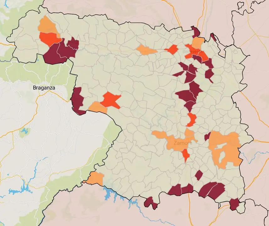 Mapa incidencia a 14 días (29 abril)