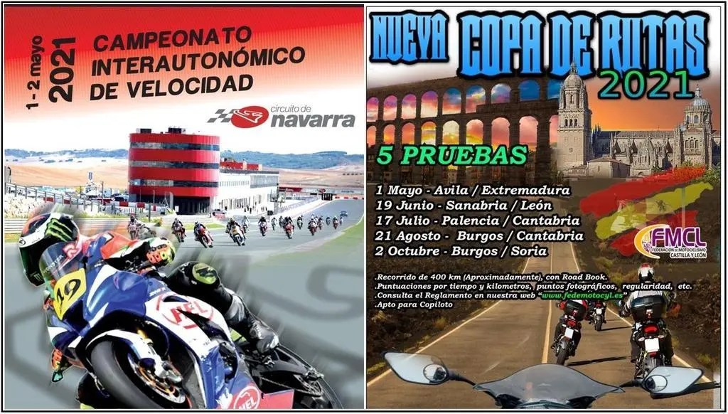 Cartel informativo de las carreras