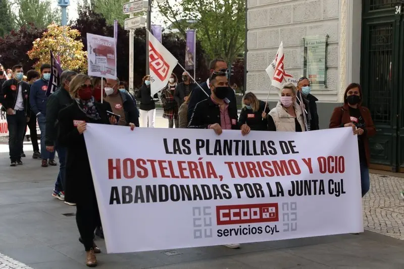 Manifestantes reivindican el 1 de mayo en Zamora