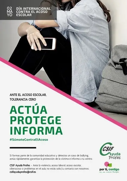 Cartel sobre acoso escolar