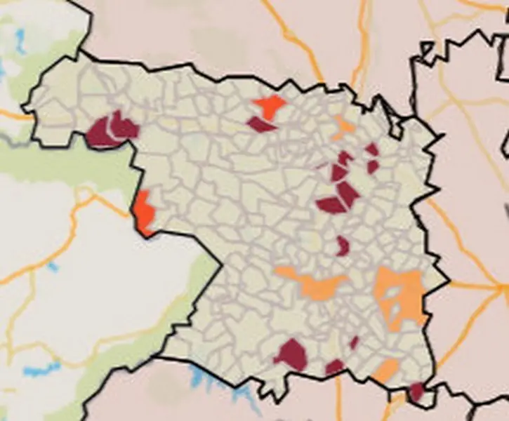 Mapa de incidencia en municipios
