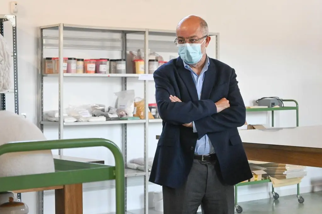 Francisco Igea durante su visita a Santa Colomba de Somoza (León)