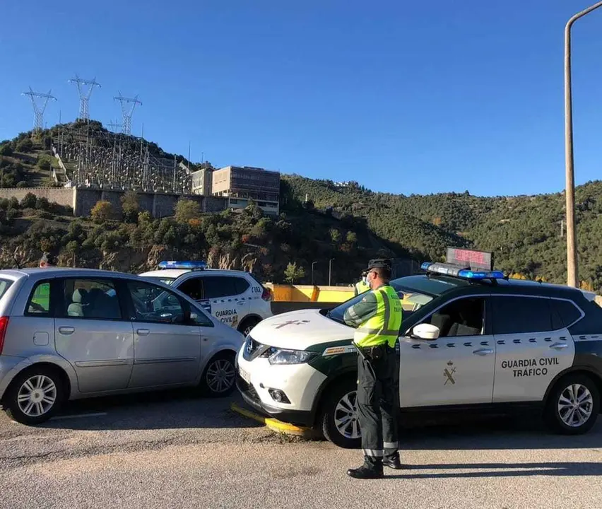 Imagen de archivo de la Guardia Civil controlando el paso de Alcañices