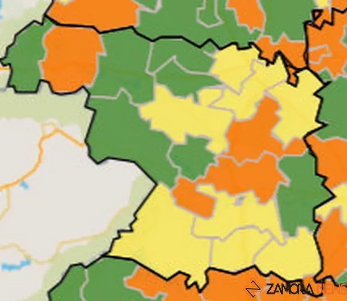 Mapa de incidencia en las ZBS