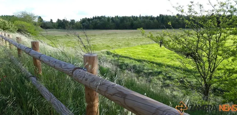 Uno de los paisajes que conforman la Vía Verde en Barcial
