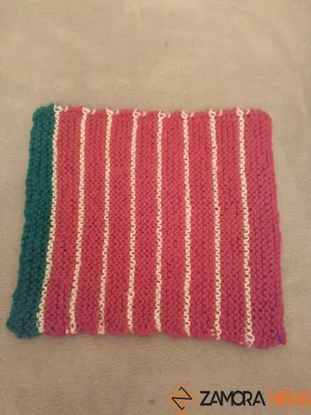 Bandera zamorana realizada a crochet