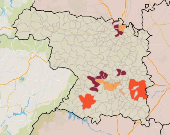 Mapa IA municipios a siete días (21 de mayo)