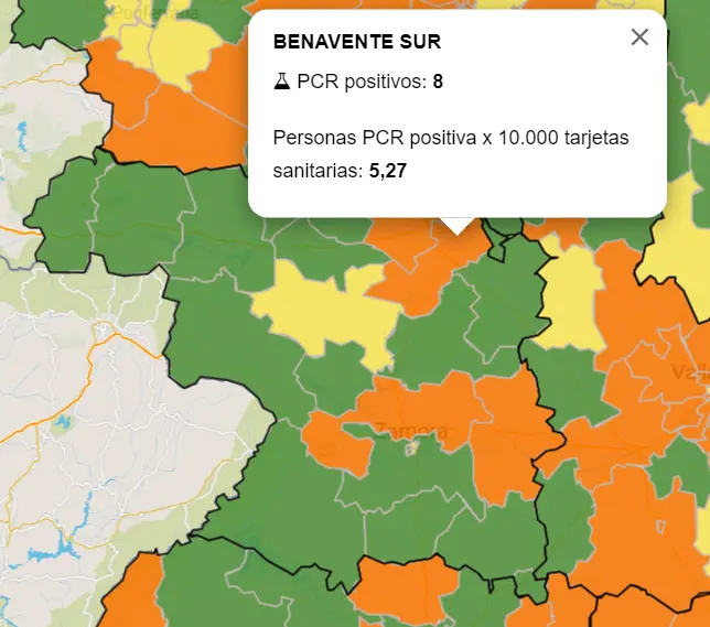 Mapa ZBS a 21 de mayo