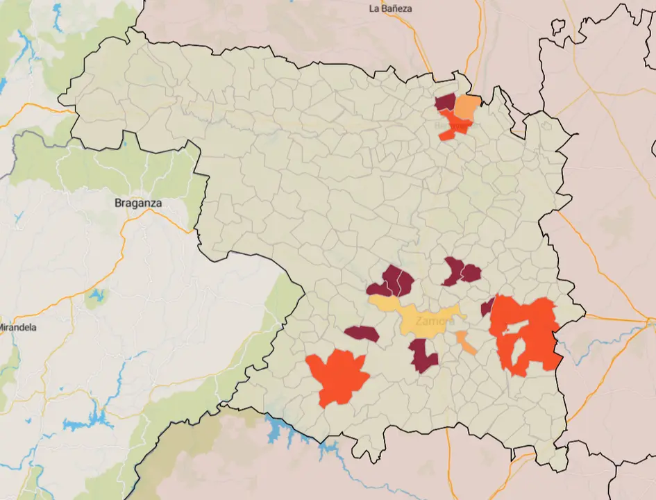 Mapa IA municipios a siete días (23 de mayo)