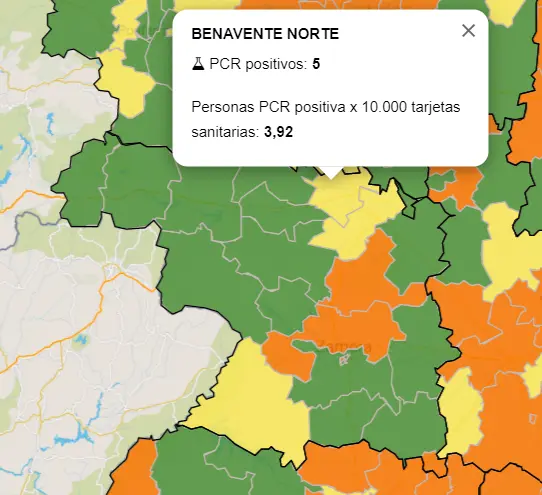 Casos activos por ZBS en la última semana (26 de mayo)