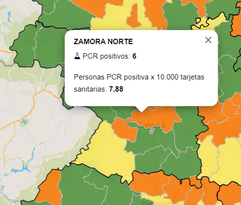 Casos activos por ZBS en la última semana (27 de mayo)