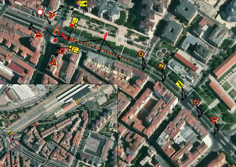 barrera SEÑALIZACIÓN O EMERGENCIA ZA-20-FASE 1 ROTONDA FERROCARRI