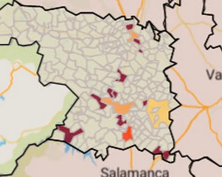 Mapa de incidencia por municipios