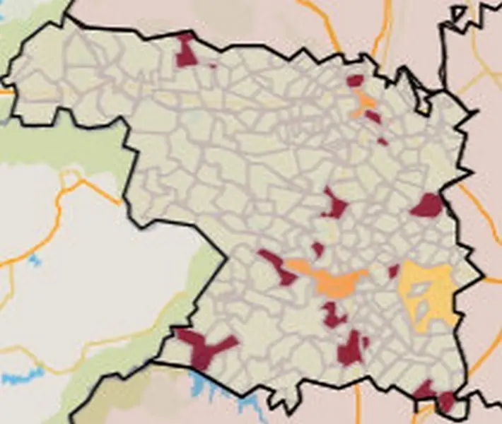 Mapa de riesgo por municipios