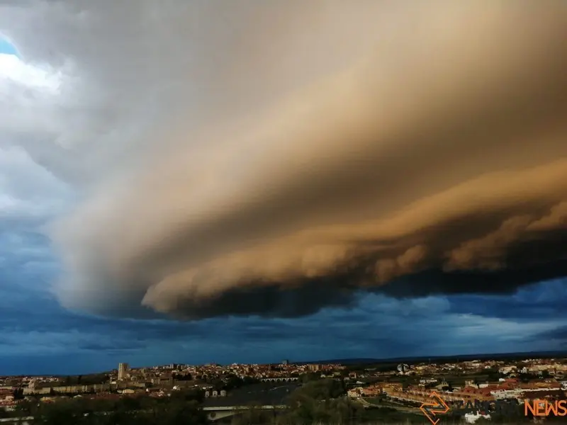 Imagen de un día de tormenta en Zamora