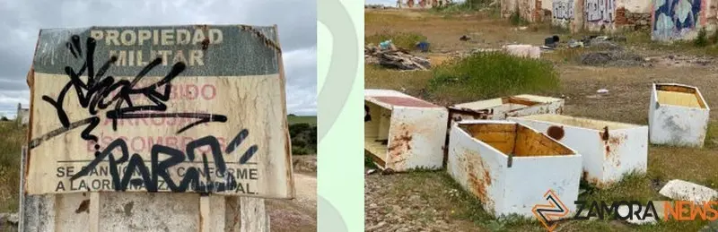 Basura en el campo de tiro de las Chanas