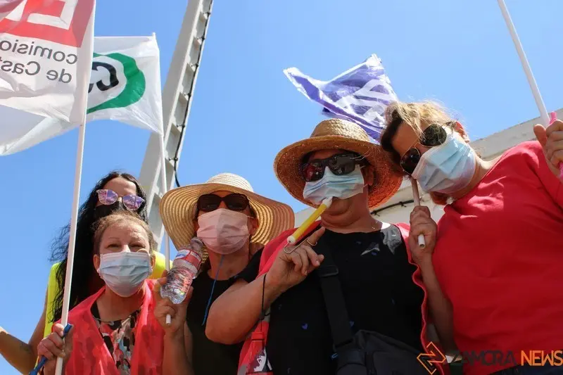 Imagen de archivo de la protesta de los empleados de la fábrica de Siro en Toro