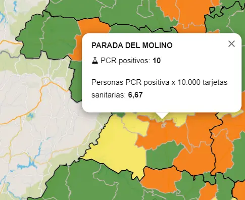 Mapa ZBS a siete días (9 de junio)