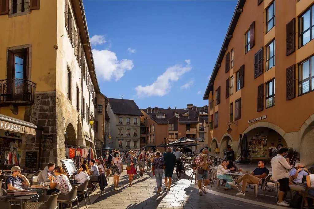 La ciudad francesa de Annecy, al sureste de Francia