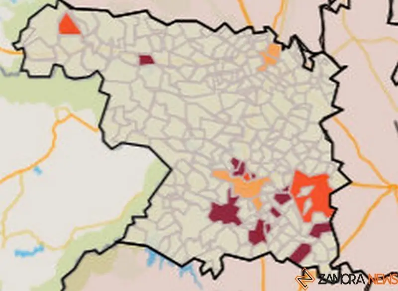 Mapa de nivel de riesgo por municipios