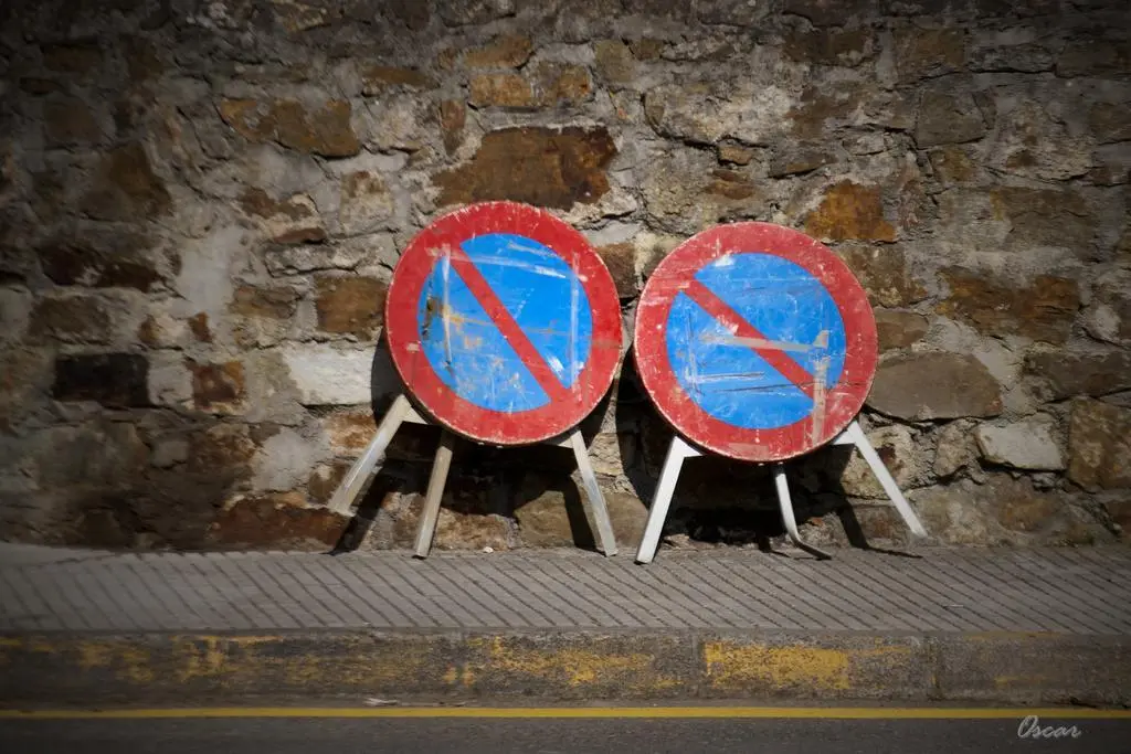 Señales tráfico prohibido aparcar