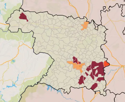 Mapa IA municipios a siete días (15 de junio)