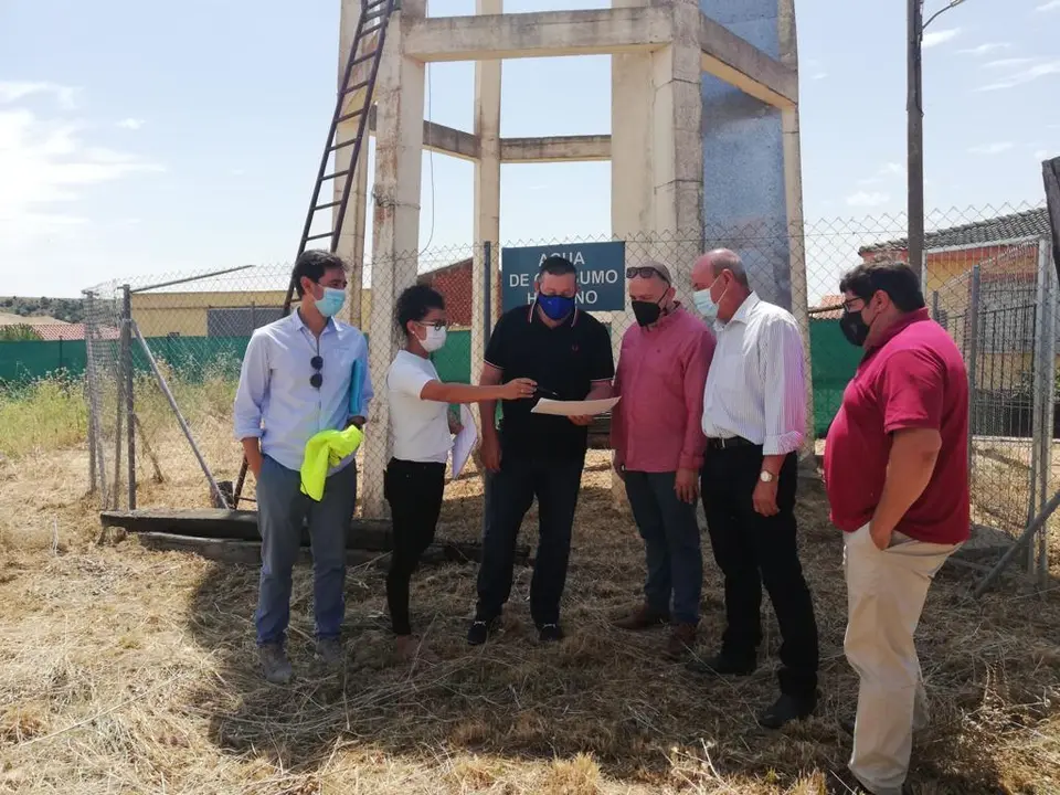 Visita a las obras de abastecimiento en La Hiniesta