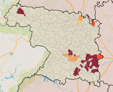 Mapa IA municipios a siete días (16 de junio)