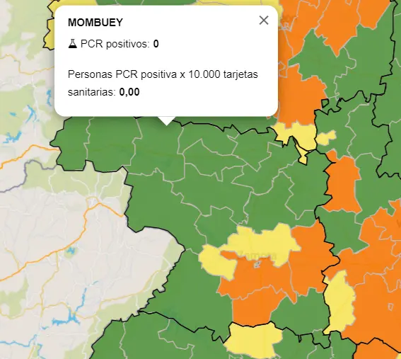 Mapa ZBS a siete días (16 de junio)