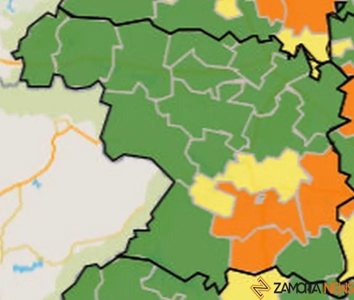 Mapa de incidencia por ZBS
