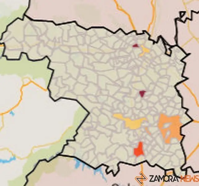 Mapa de incidencia por municipios