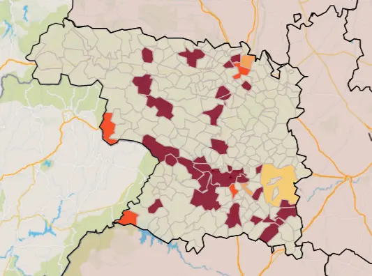 Mapa IA municipios a siete días (1 de julio)