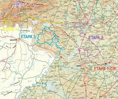 Mapa etapas Vuelta a Zamora 2021