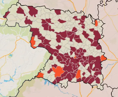 Mapa IA municipios a siete días (7 de julio)