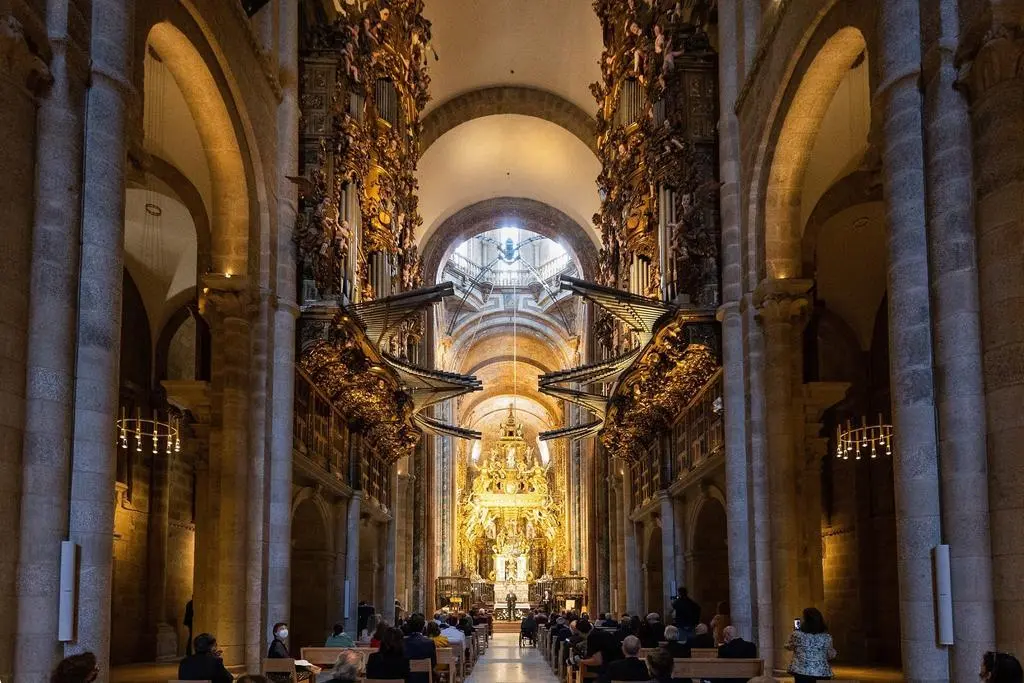 Catedral de Santiago con la nueva iluminación