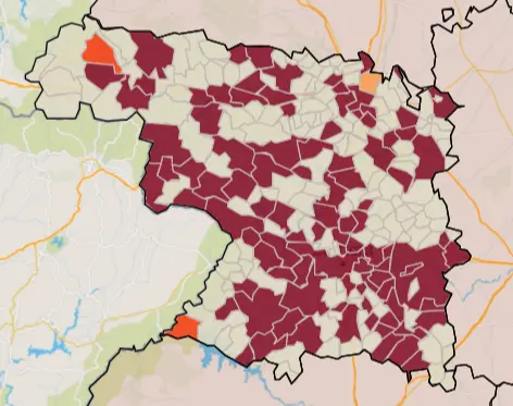 Mapa IA municipios a siete días (12 de julio)