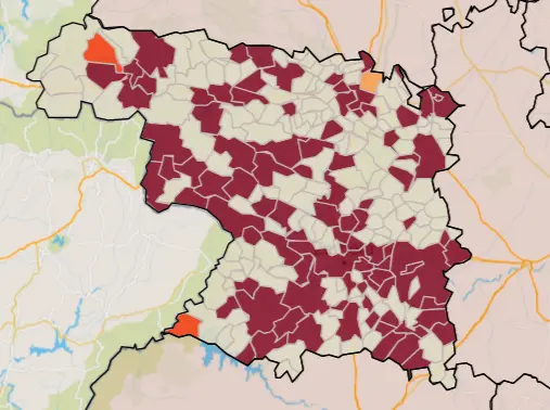 Mapa IA municipios a siete días (13 de julio)
