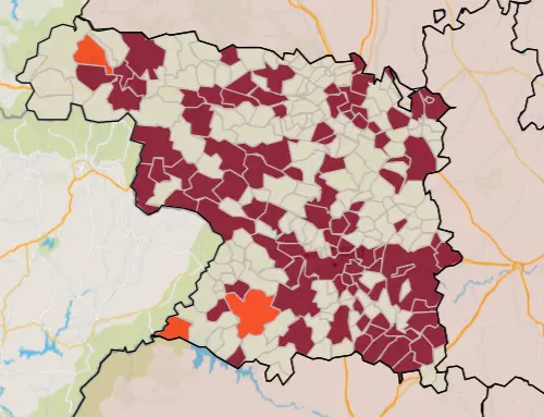 Mapa IA municipios a siete días (14 de julio)