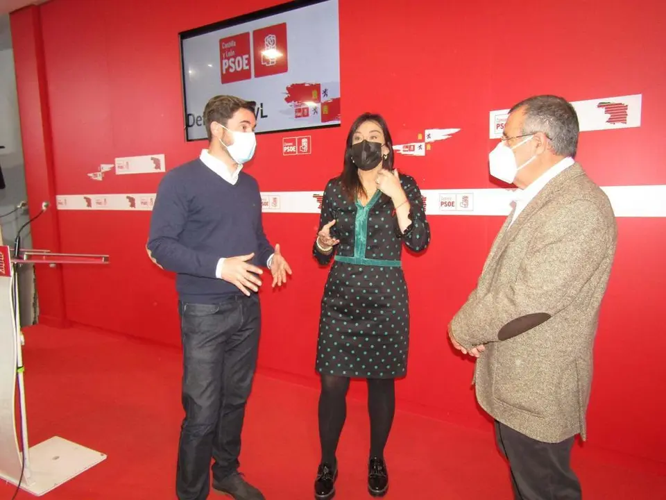 PSOE Zamora. Antidio Fagúndez, Ana Sánchez y José Ignacio Martín Benito 2021